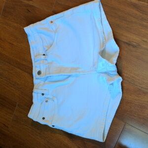 Levi's white denim shorts